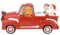Santa and Mrs. Claus Partying Pickup Truck 'Hillbilly' Hot Tub 8" Decoration Figurine